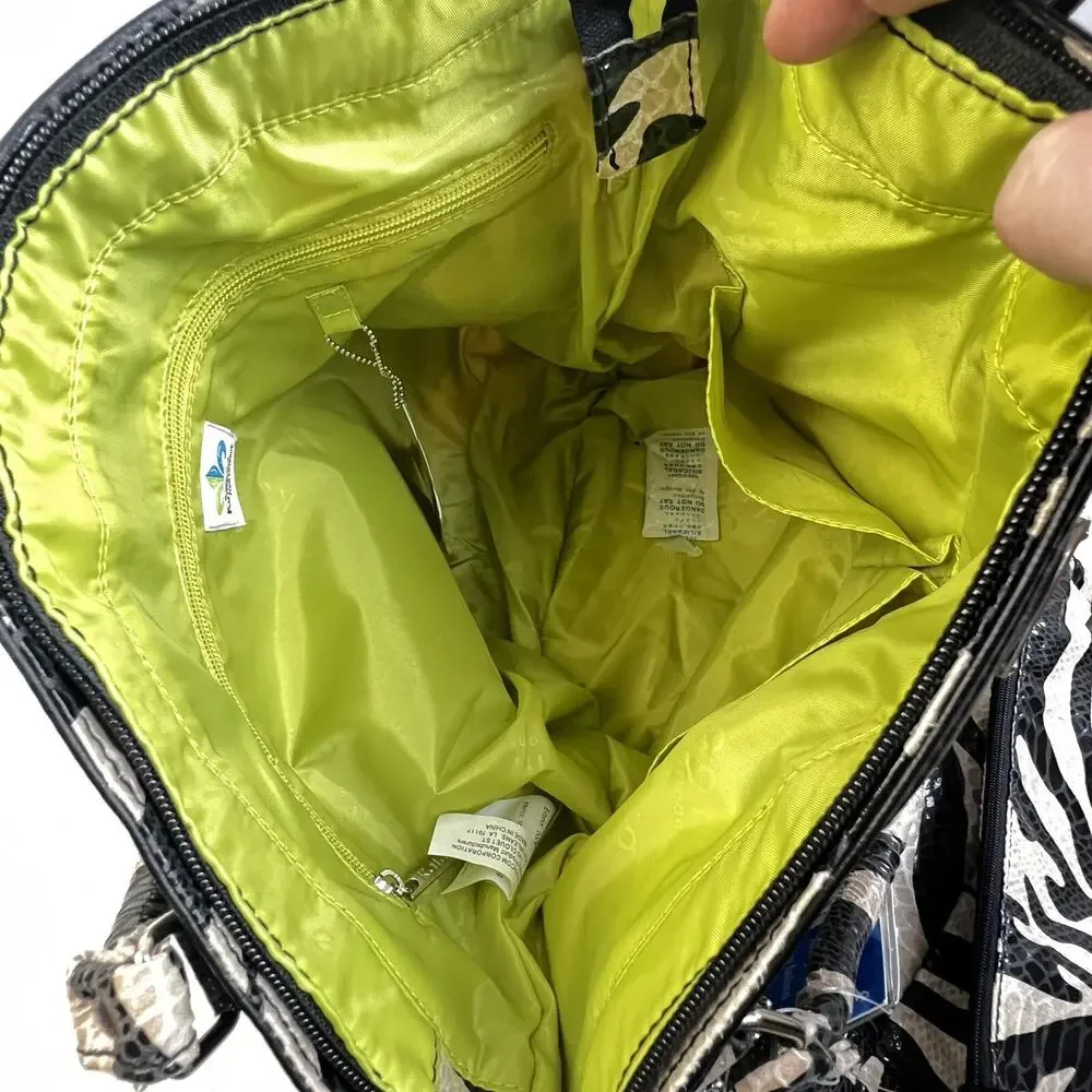 BKalencom New Orleans Diaper Bag Zebra Thinsulate Bottle Holder Changing Pad